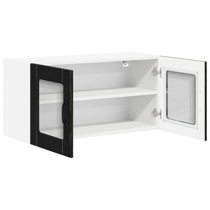 Væglågskab LUCCA Sort eg 80 x 31 x 40 cm Konstrueret træ