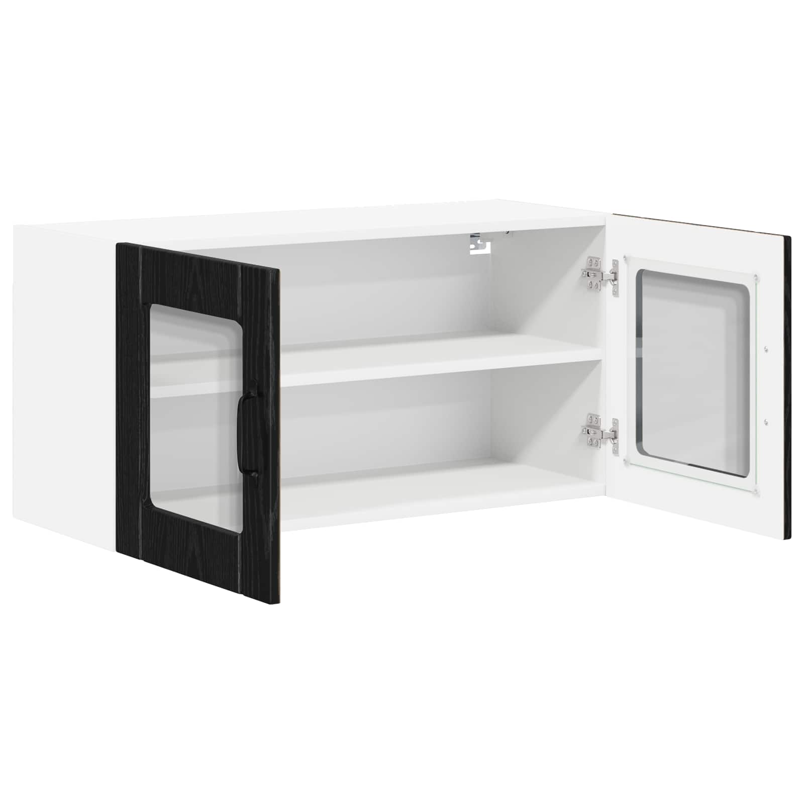 Væglågskab LUCCA Sort eg 80 x 31 x 40 cm Konstrueret træ