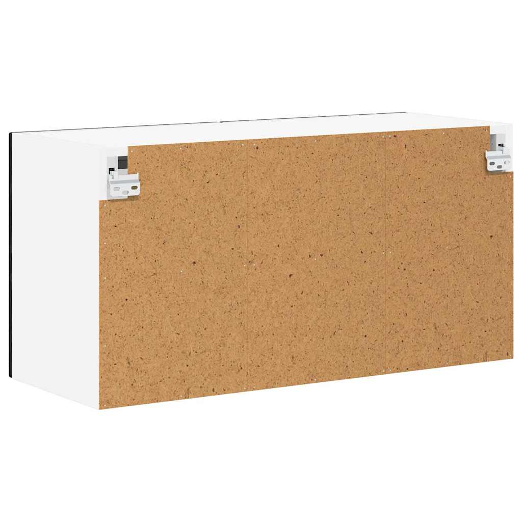 Væglågskab LUCCA Sort eg 80 x 31 x 40 cm Konstrueret træ