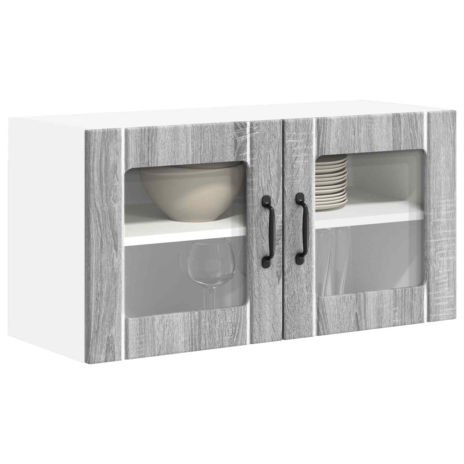 Væglågskab LUCCA Grå sonoma-eg 80 x 31 x 40 cm Konstrueret træ