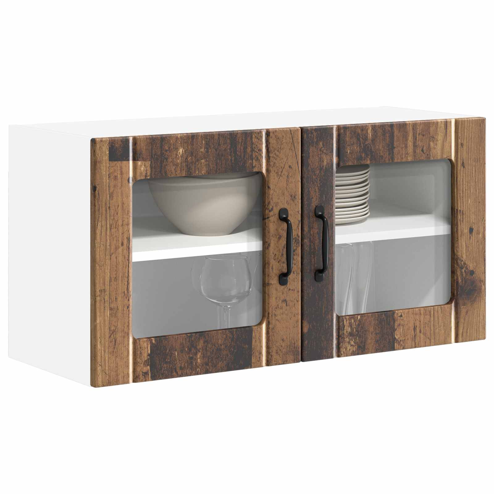 Væglågskab LUCCA Gammelt træ 80 x 31 x 40 cm Konstrueret træ