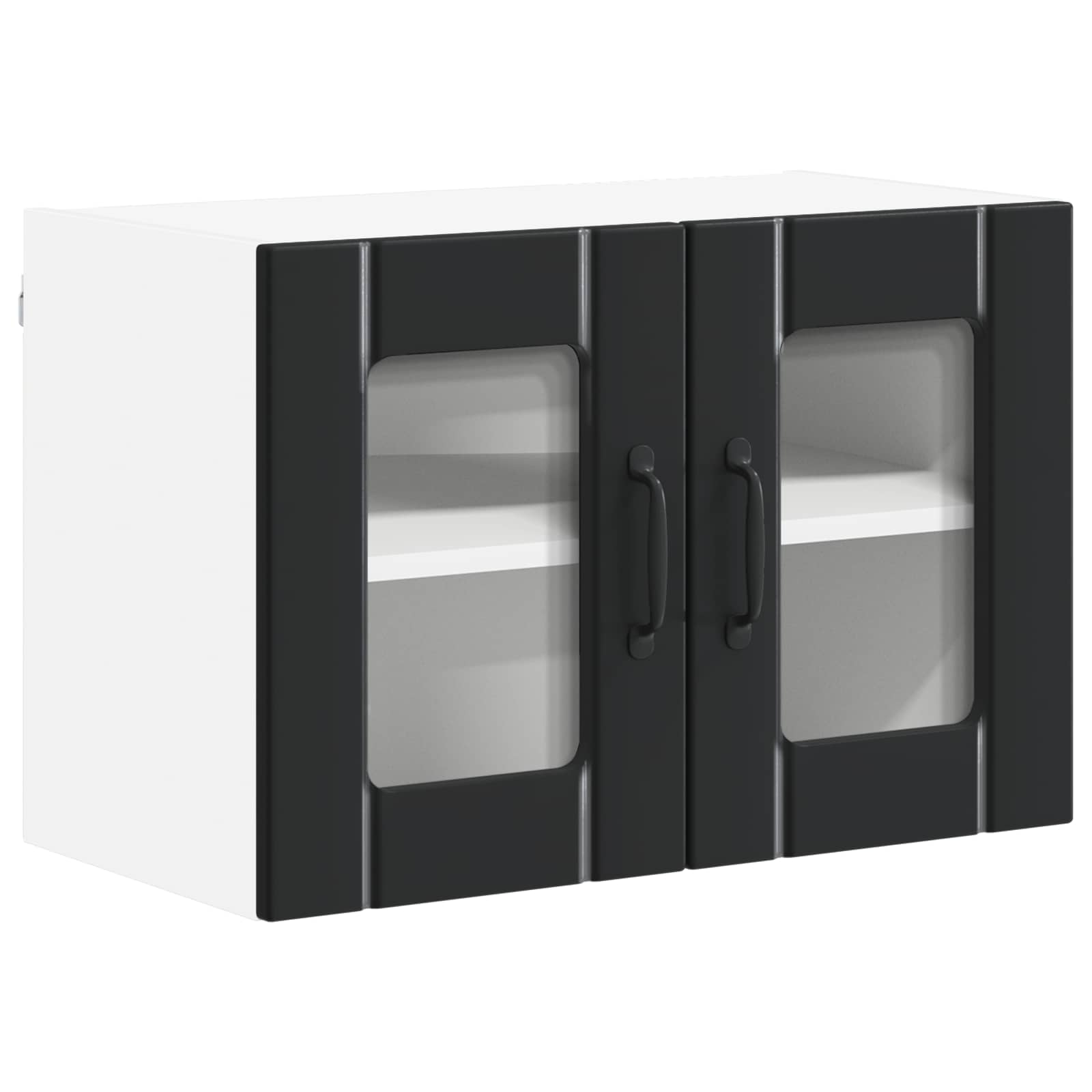 Væglågskab LUCCA 2 pcs Sort 60 x 31 x 40 cm Konstrueret træ