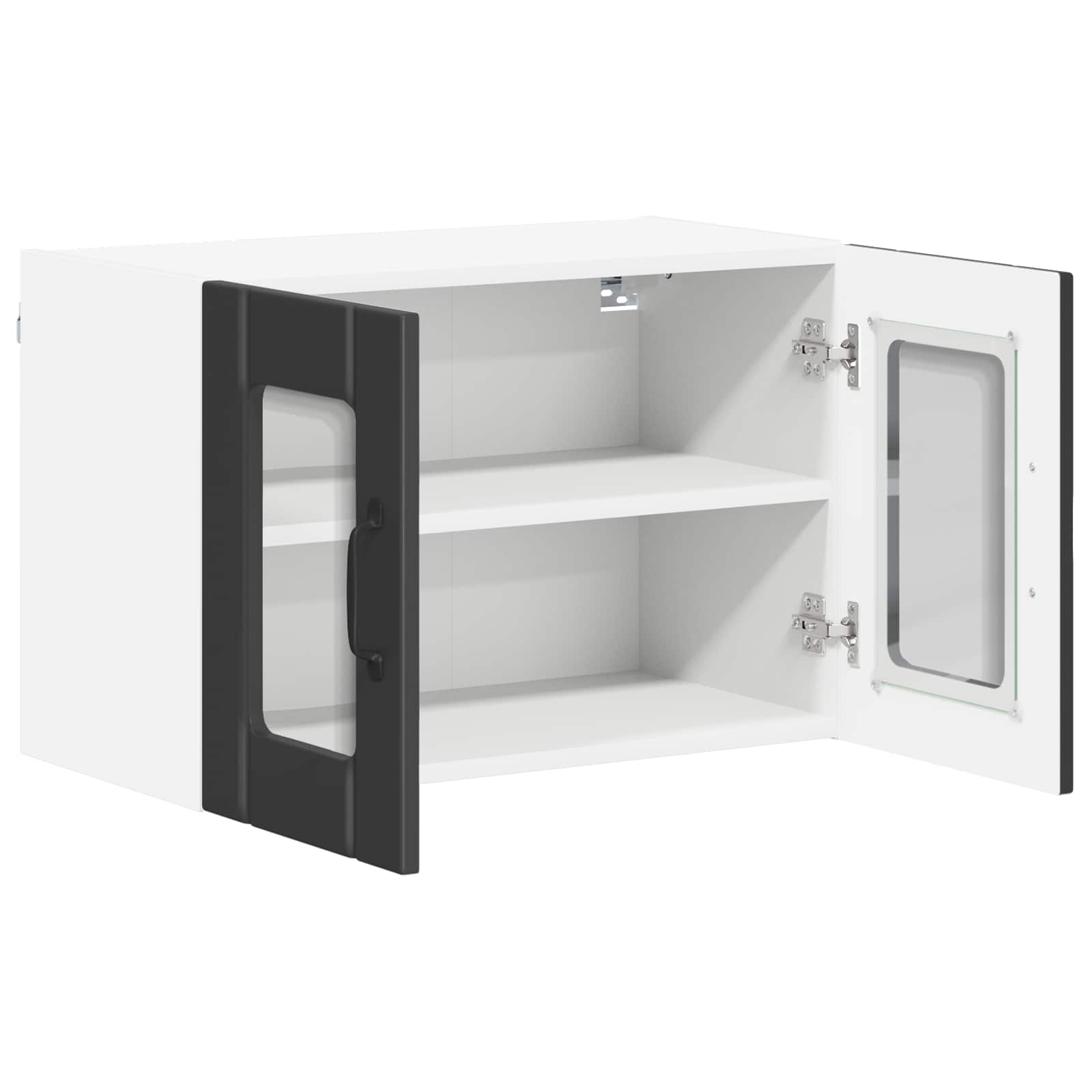 Væglågskab LUCCA 2 pcs Sort 60 x 31 x 40 cm Konstrueret træ