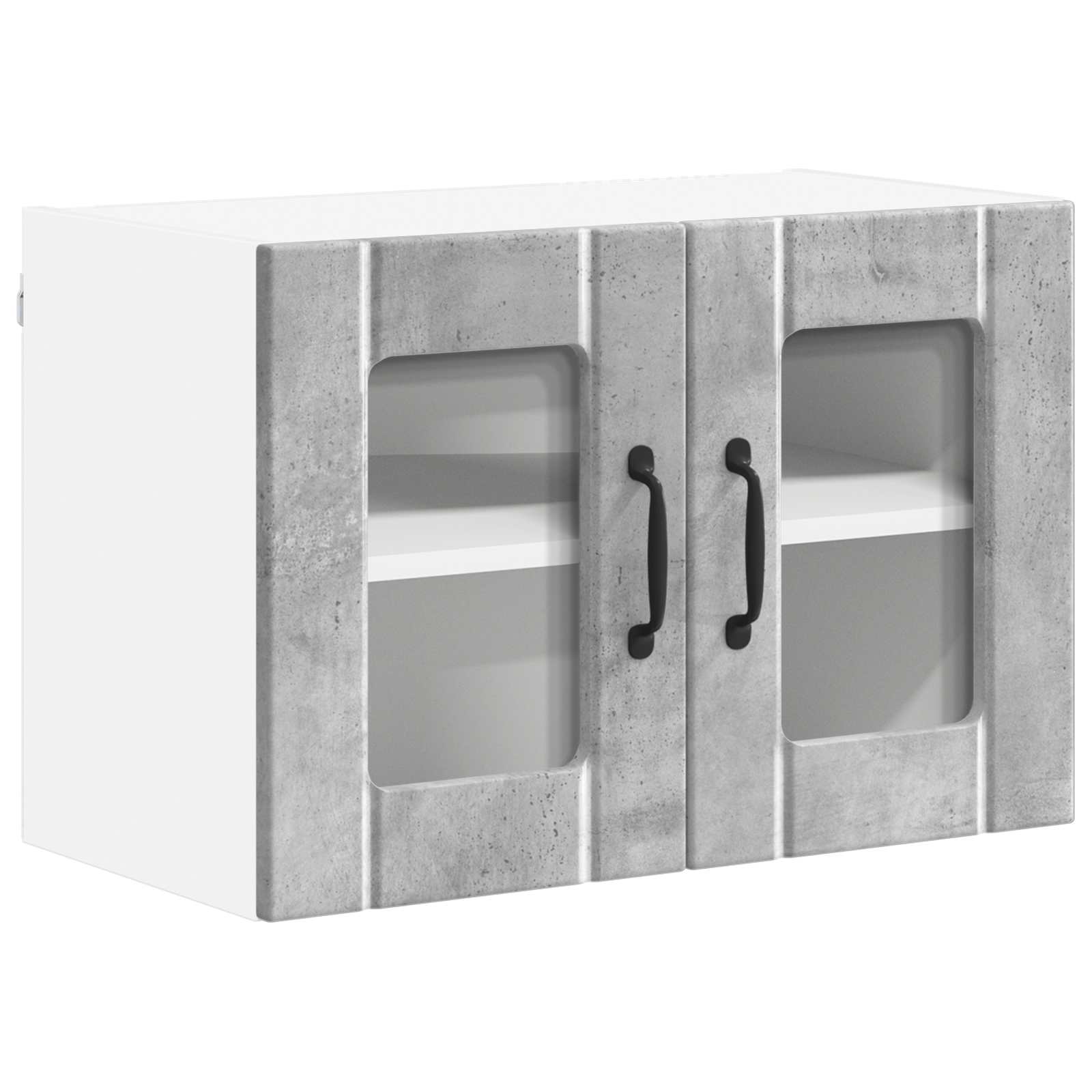 Væglågskab LUCCA 2 pcs Betongrå 60 x 31 x 40 cm Konstrueret træ
