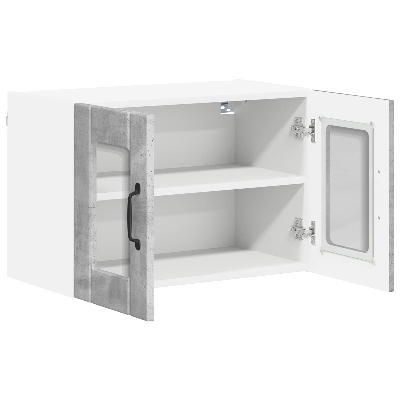 Væglågskab LUCCA 2 pcs Betongrå 60 x 31 x 40 cm Konstrueret træ