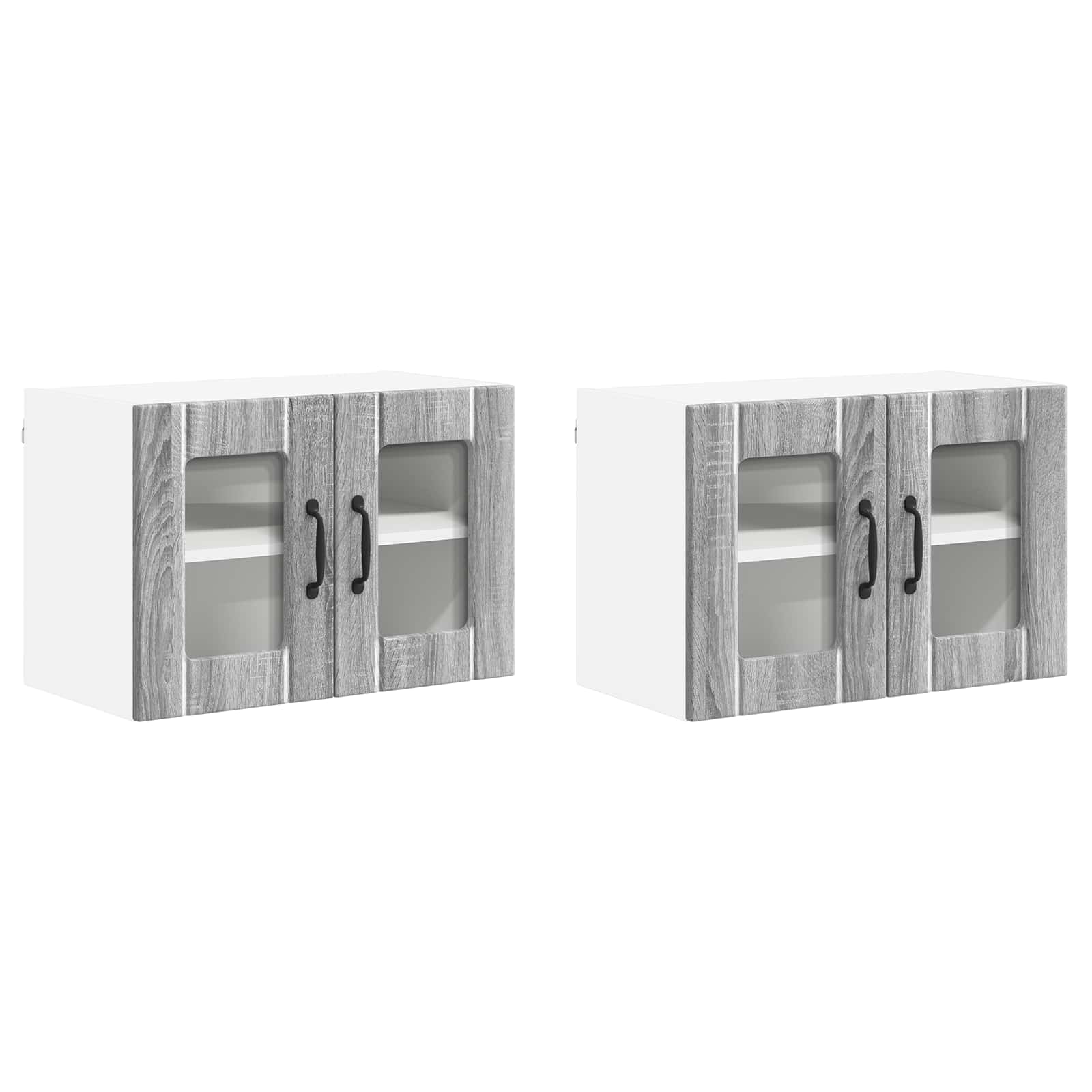 Væglågskab LUCCA 2 pcs Grå sonoma-eg 60 x 31 x 40 cm