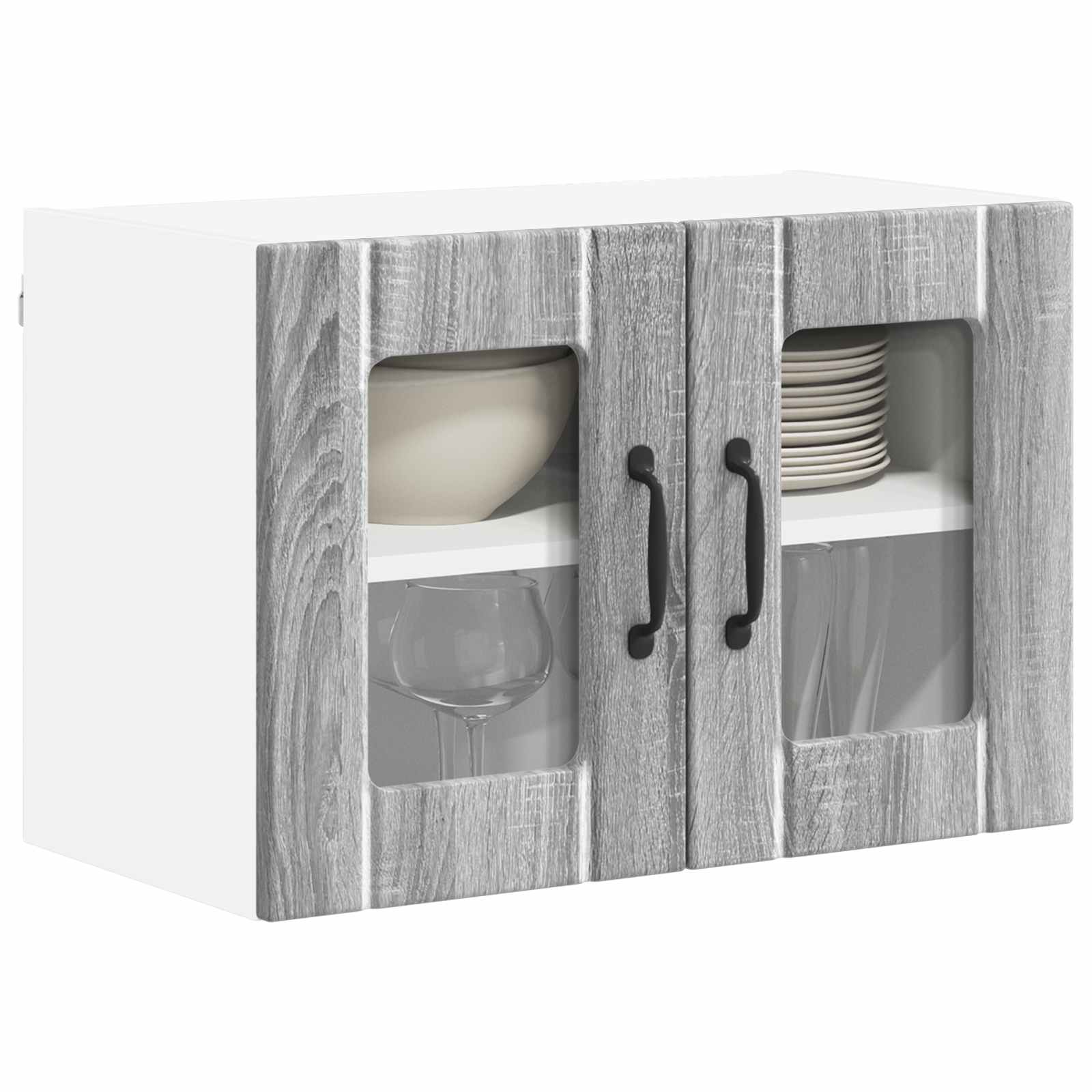 Væglågskab LUCCA 2 pcs Grå sonoma-eg 60 x 31 x 40 cm