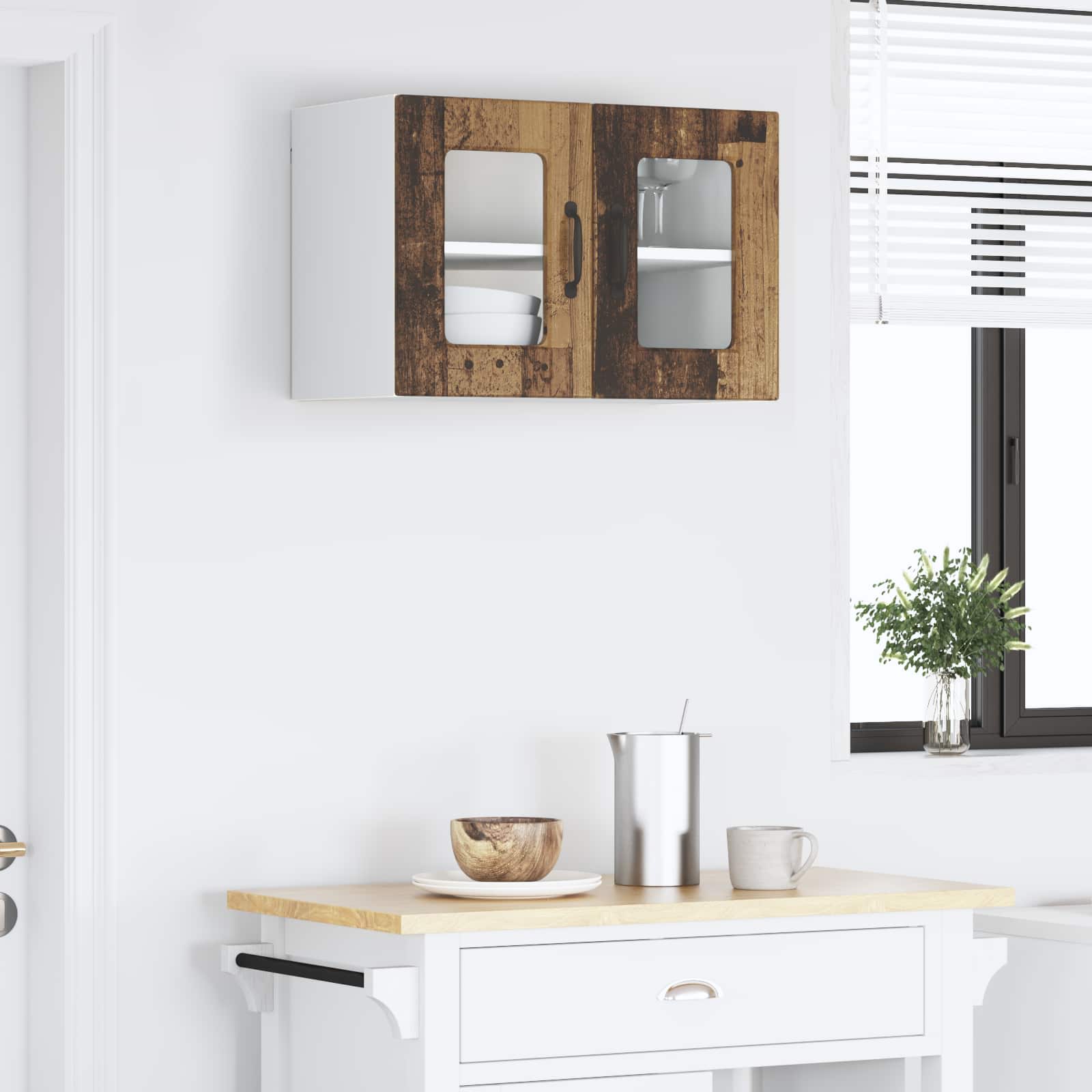Væglågskab LUCCA Gammelt træ 60 x 31 x 40 cm Konstrueret træ