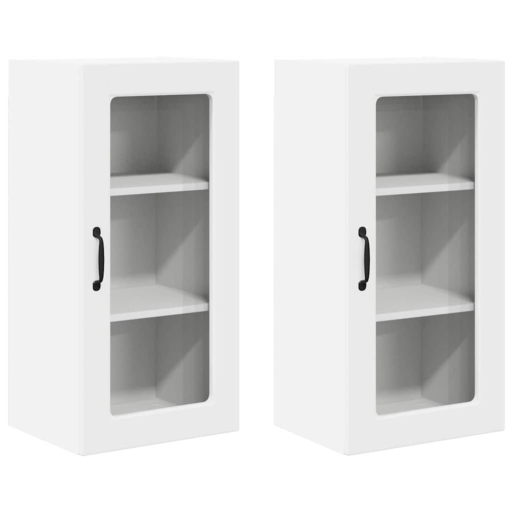 Væglågskab LUCCA 2 pcs Hvid 40 x 31 x 80 cm Konstrueret træ
