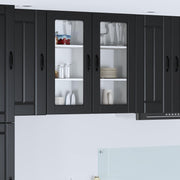 Væglågskab LUCCA 2 pcs Sort 40 x 31 x 80 cm Konstrueret træ