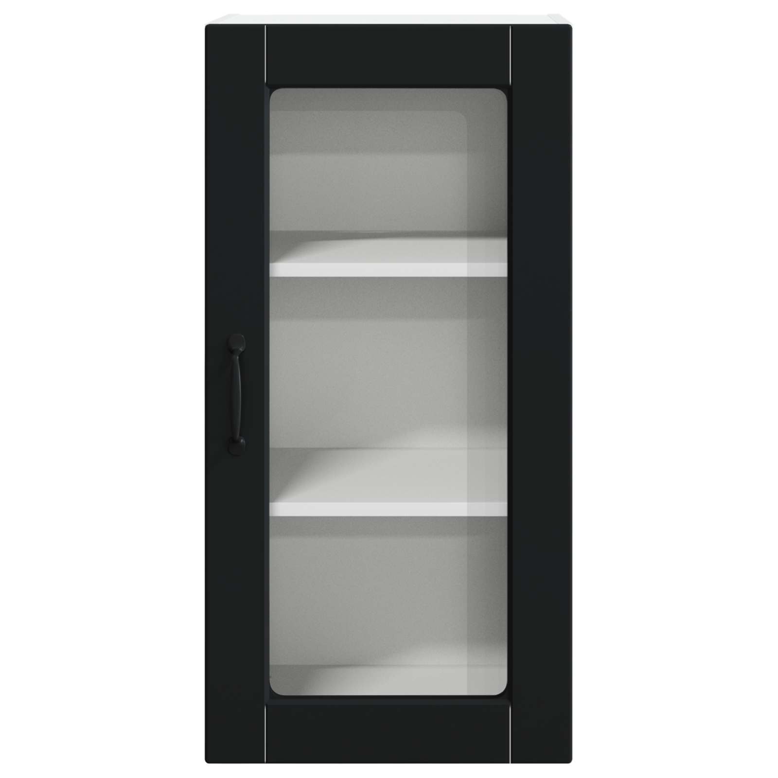 Væglågskab LUCCA 2 pcs Sort 40 x 31 x 80 cm Konstrueret træ