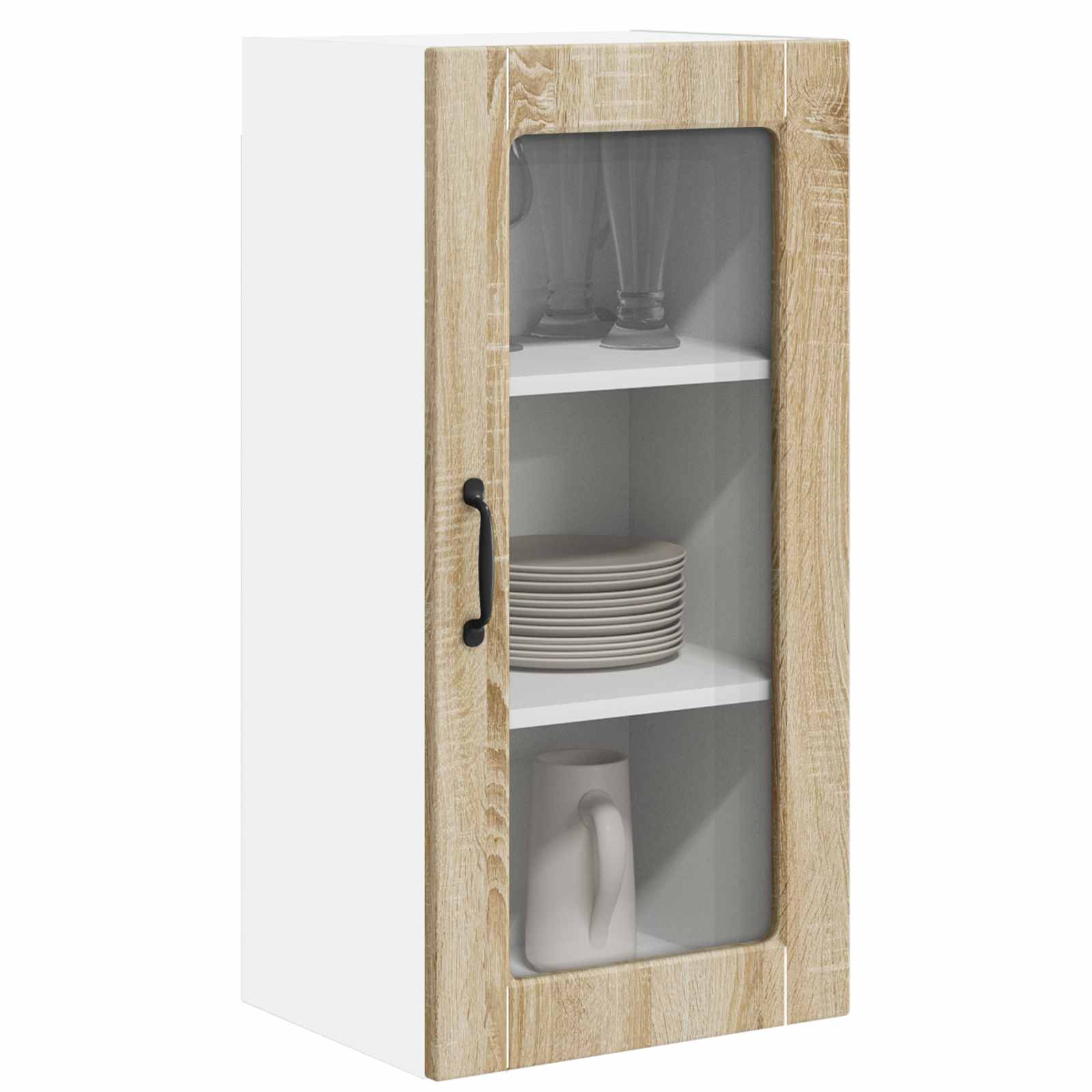 Væglågskab LUCCA 2 pcs Sonoma-eg 40 x 31 x 80 cm