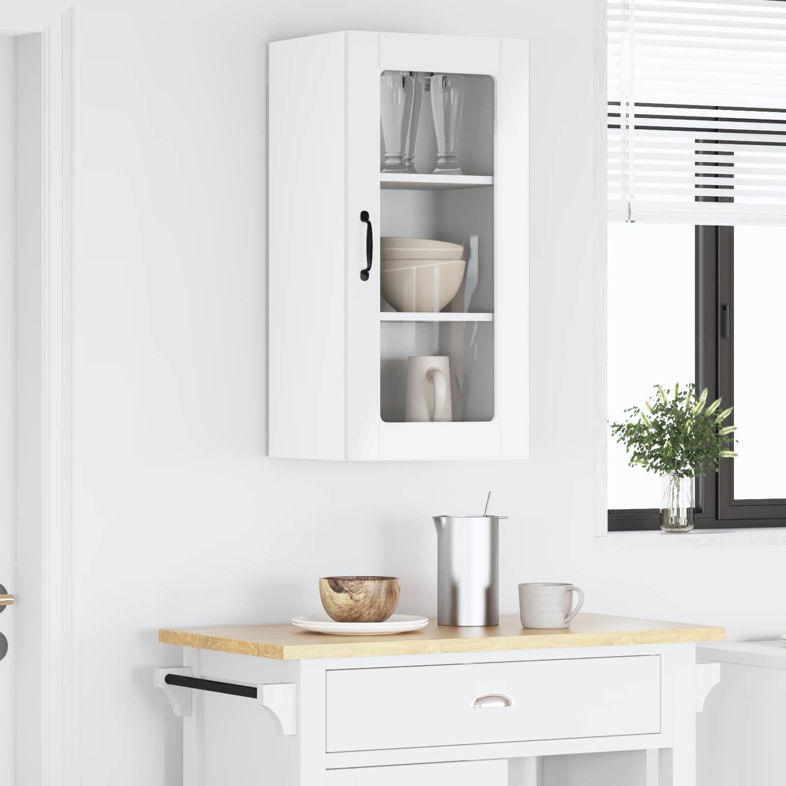Væglågskab LUCCA Hvid højglans 40 x 31 x 80 cm Konstrueret træ