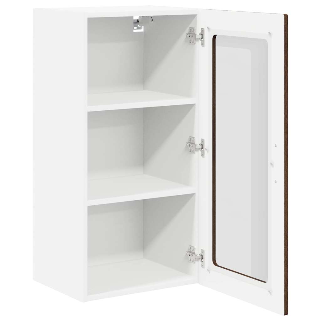 Væglågskab LUCCA 2 pcs Brunt eg 40 x 31 x 80 cm Konstrueret træ