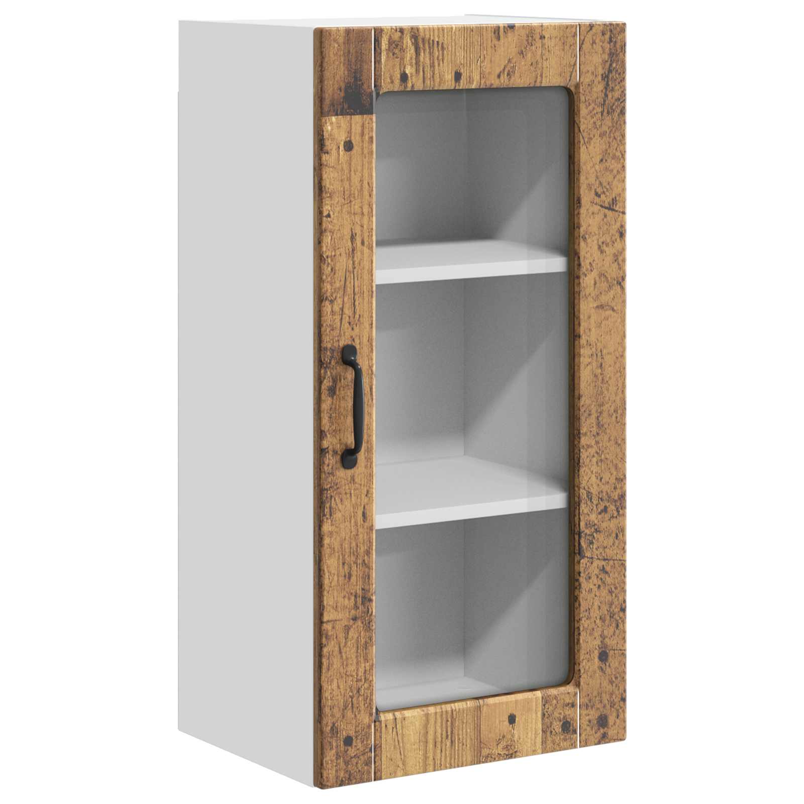 Væglågskab LUCCA 2 pcs Gammelt træ 40 x 31 x 80 cm