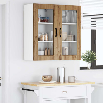 Væglågskab LUCCA 2 stk. Artisan-eg Konstrueret træ