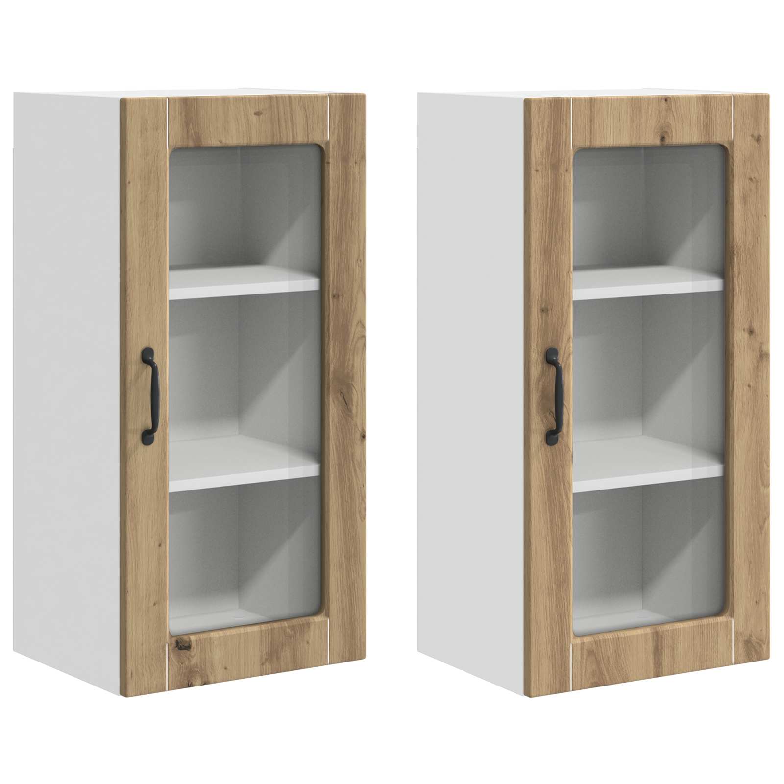 Væglågskab LUCCA 2 pcs Artisan-eg 40 x 31 x 80 cm