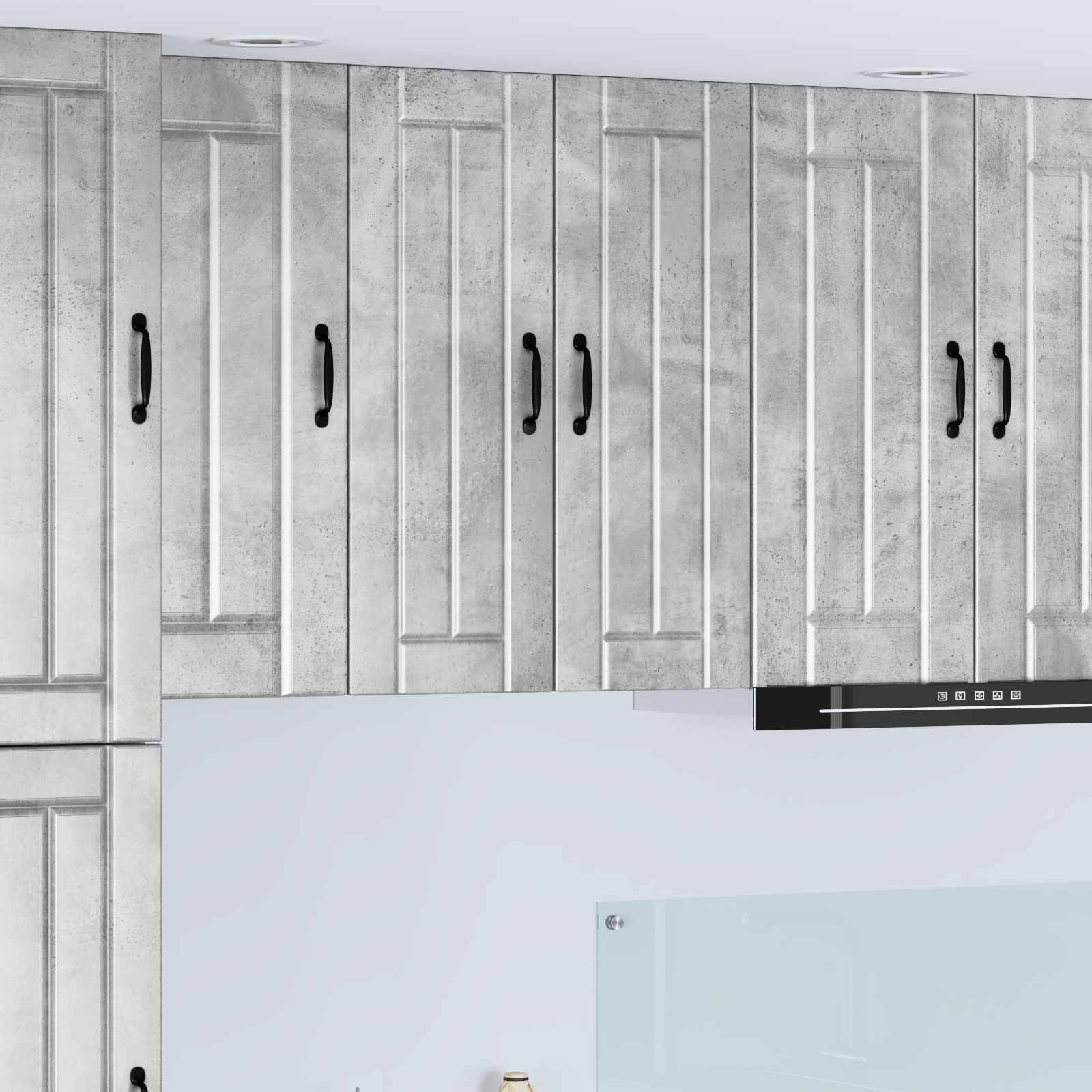 Vægskab LUCCA 2 pcs Betongrå 30 x 31 x 80 cm Konstrueret træ