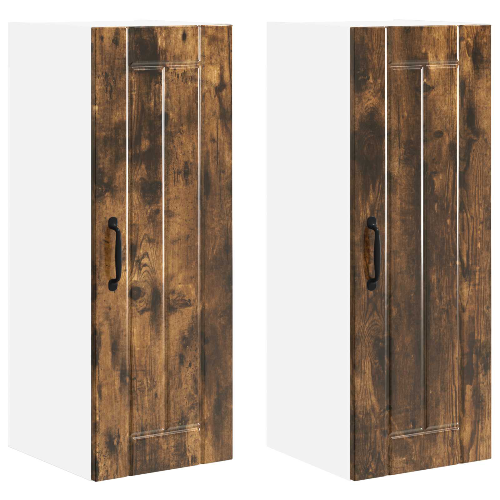 Vægskab LUCCA 2 pcs Røget eg 30 x 31 x 80 cm Konstrueret træ