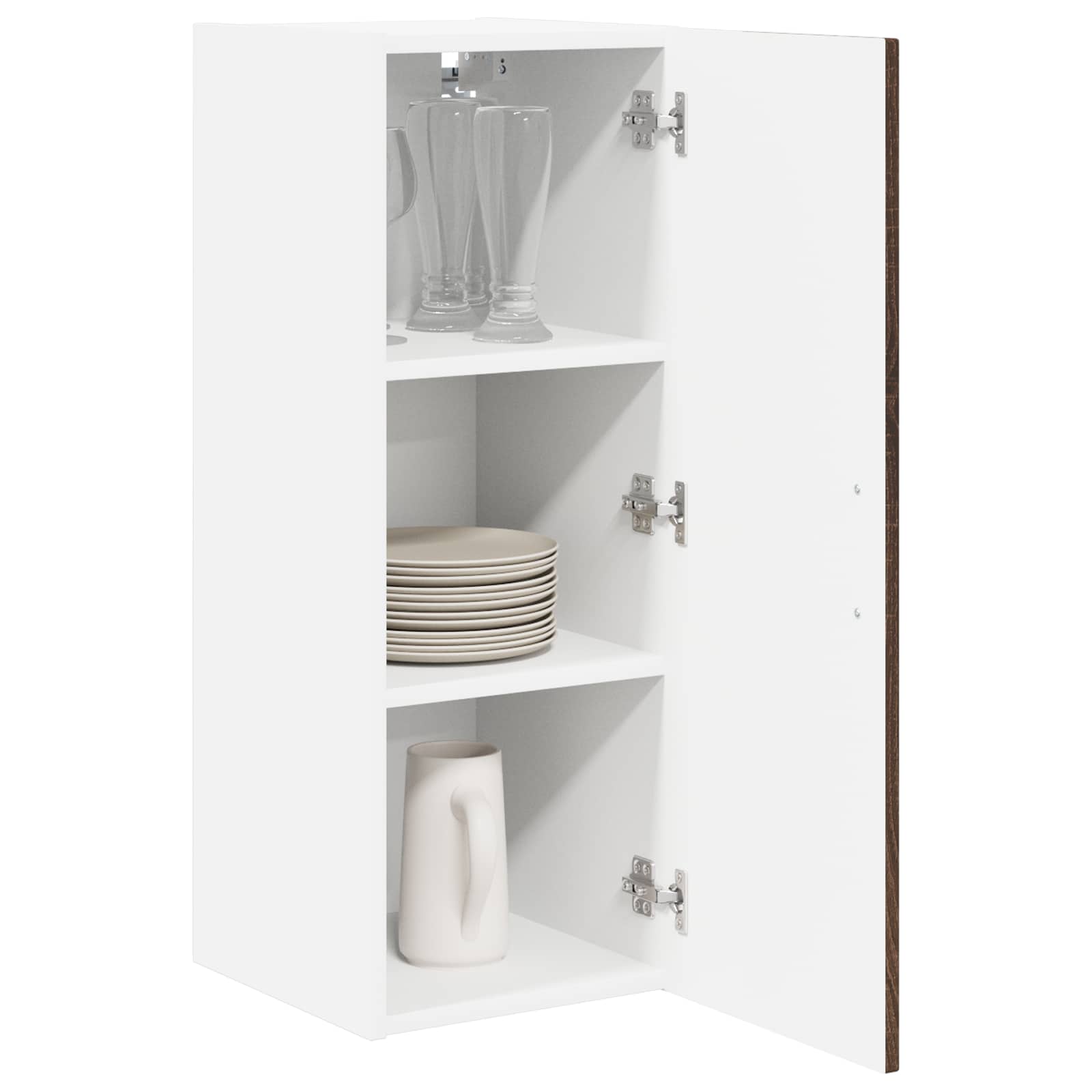 Vægskab LUCCA 2 pcs Brunt eg 30 x 31 x 80 cm Konstrueret træ