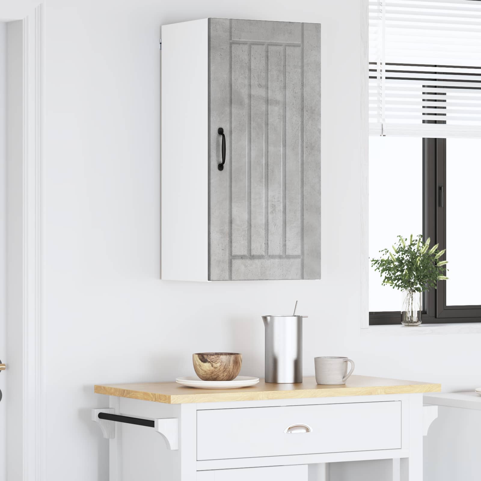 Vægskab LUCCA Betongrå 40 x 31 x 80 cm Konstrueret træ