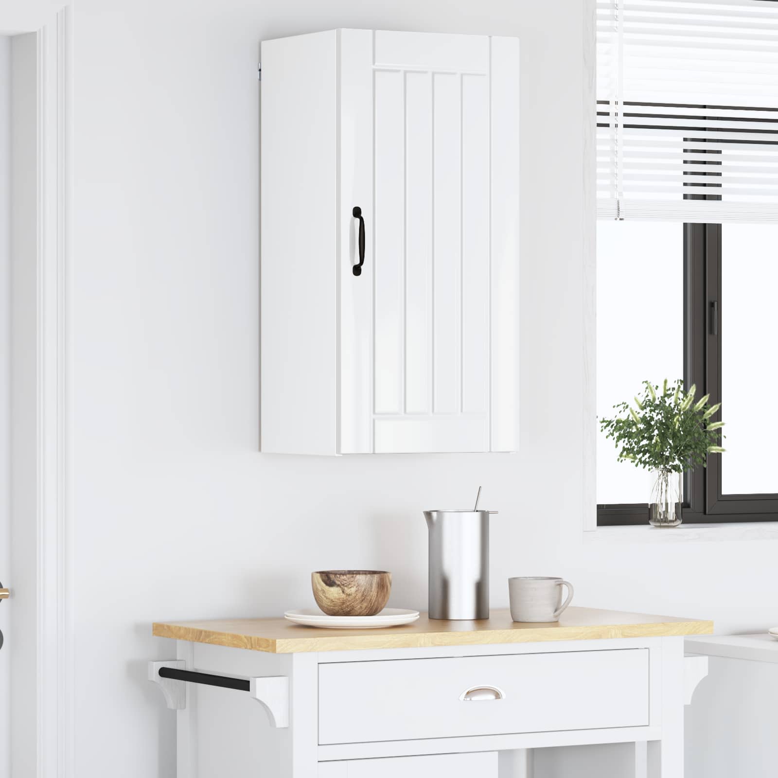 Vægskab LUCCA Hvid højglans 40 x 31 x 80 cm Konstrueret træ