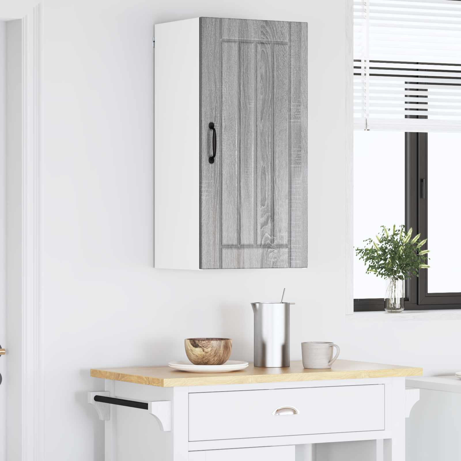 Vægskab LUCCA Grå sonoma-eg 40 x 31 x 80 cm Konstrueret træ