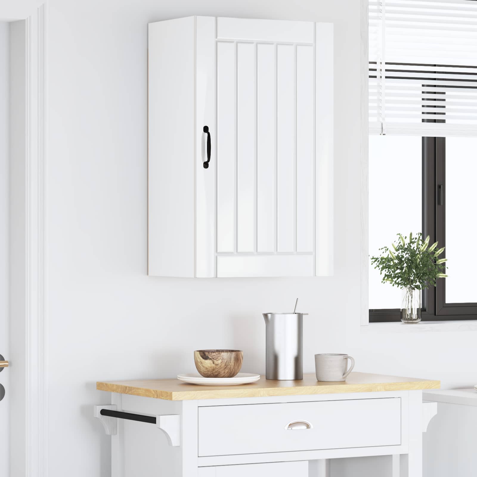Vægskab LUCCA Hvid højglans 50 x 31 x 80 cm Konstrueret træ