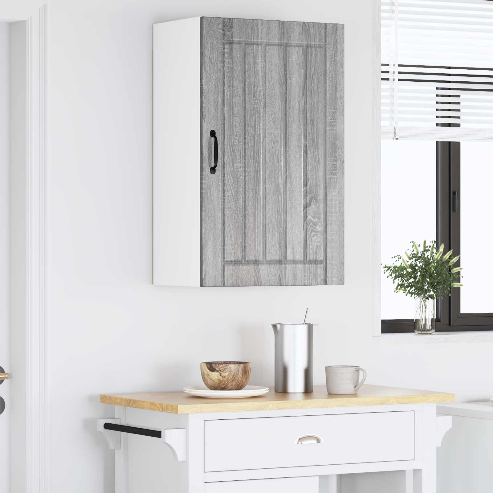 Vægskab LUCCA Grå sonoma-eg 50 x 31 x 80 cm Konstrueret træ