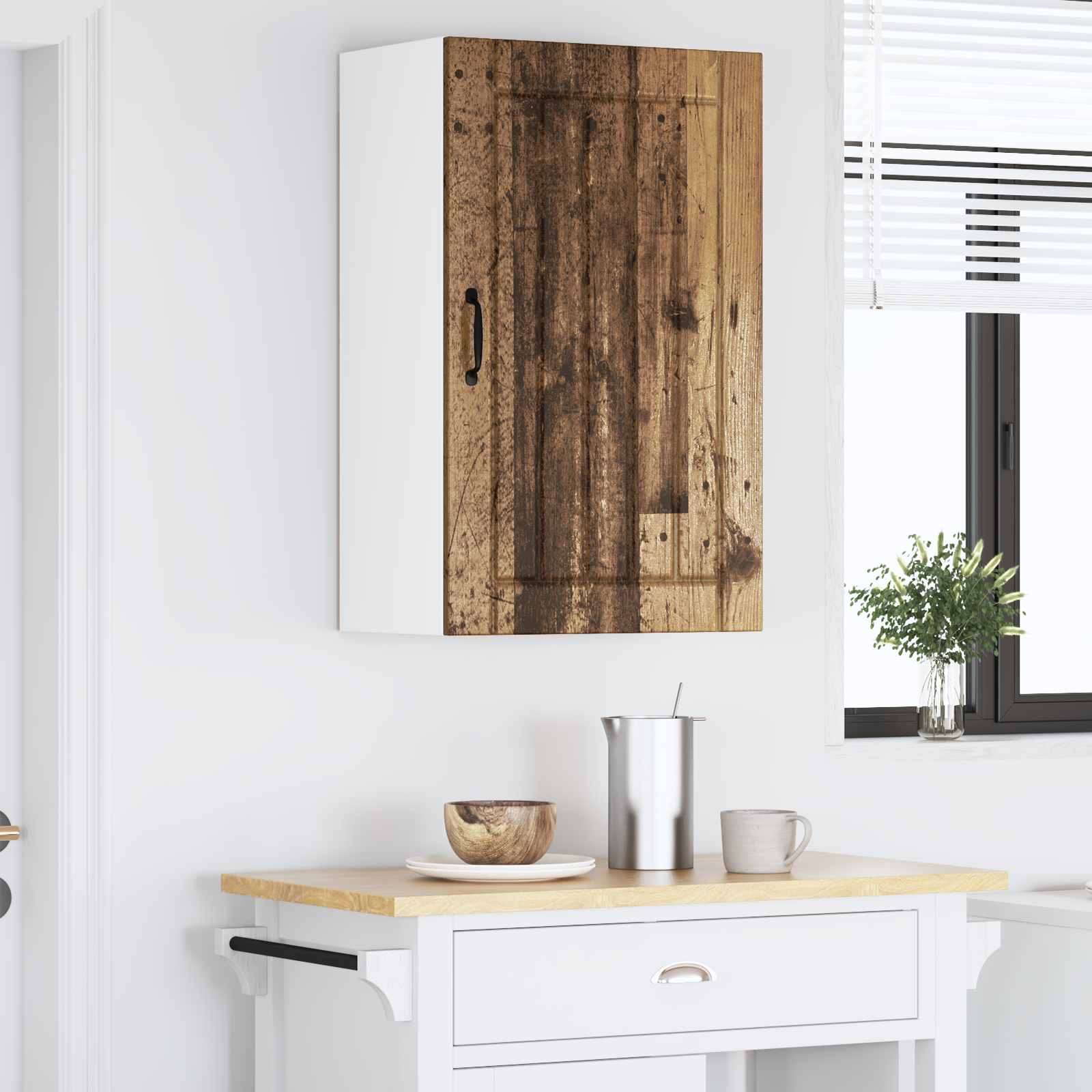 Vægskab LUCCA Gammelt træ 50 x 31 x 80 cm Konstrueret træ