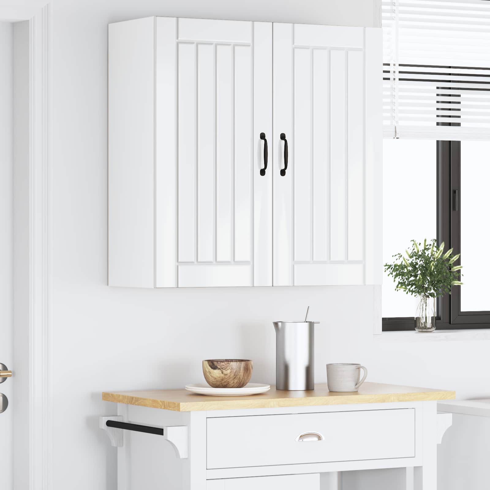 Vægskab LUCCA Hvid højglans 80 x 31 x 80 cm Konstrueret træ