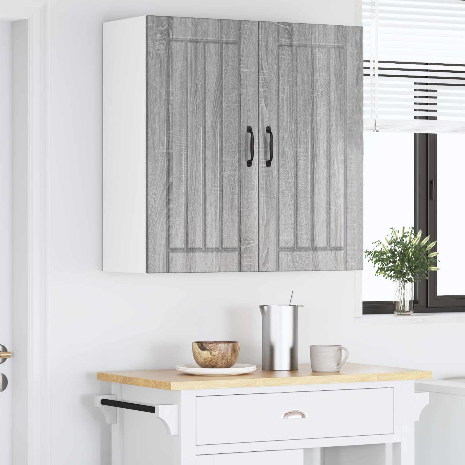 Vægskab LUCCA Grå sonoma-eg 80 x 31 x 80 cm Konstrueret træ