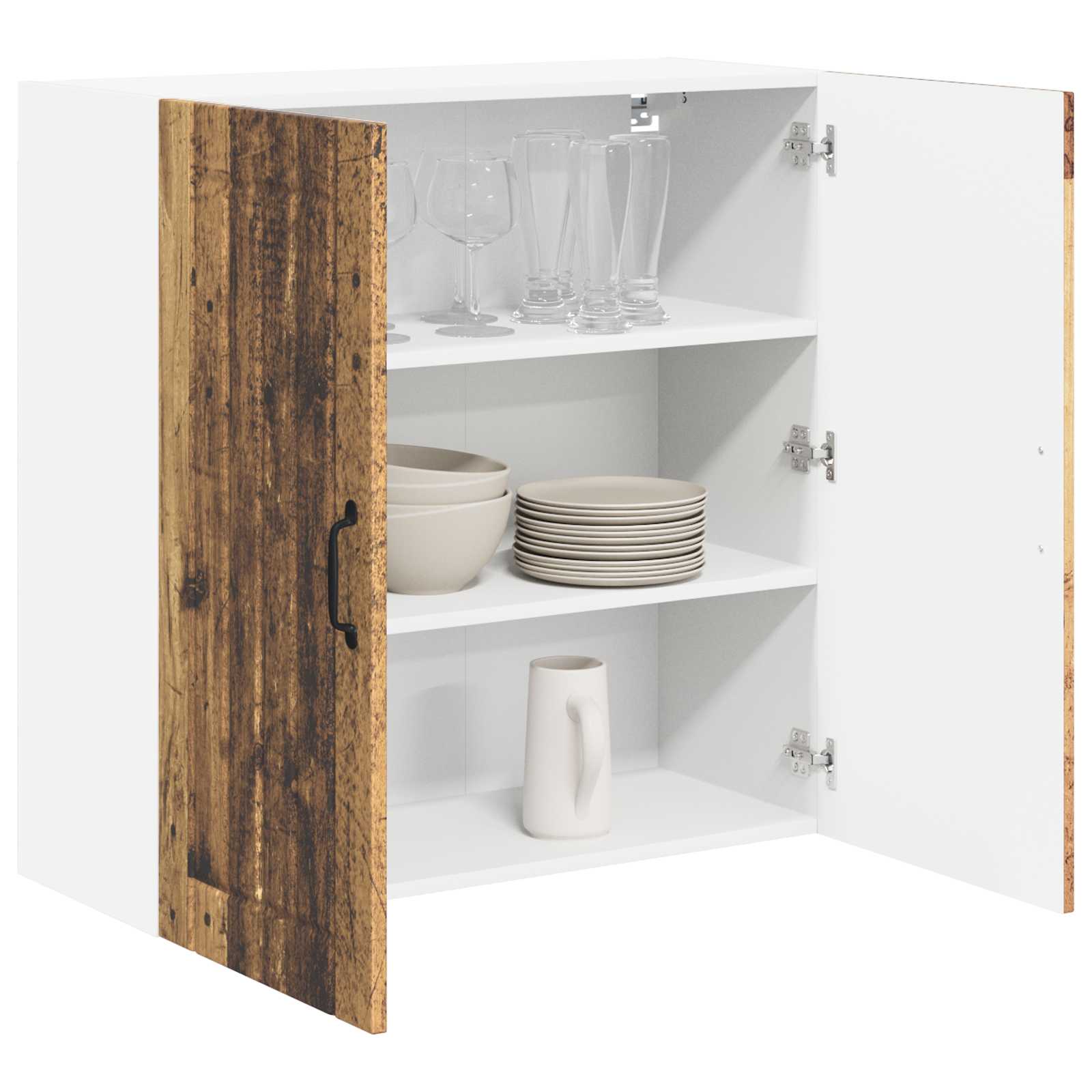Vægskab LUCCA Gammelt træ 80 x 31 x 80 cm Konstrueret træ