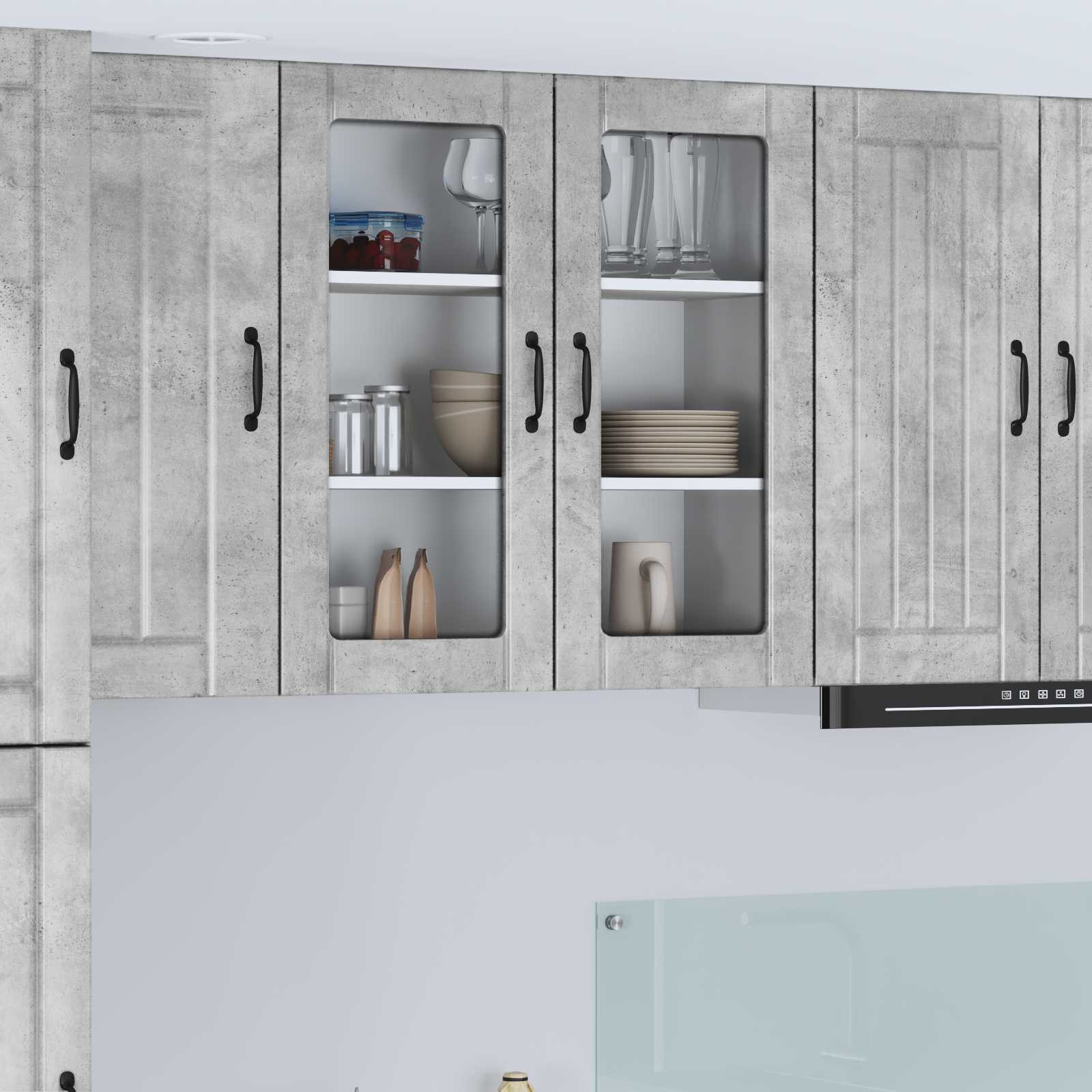 Væglågskab LUCCA Betongrå 80 x 31 x 80 cm Konstrueret træ