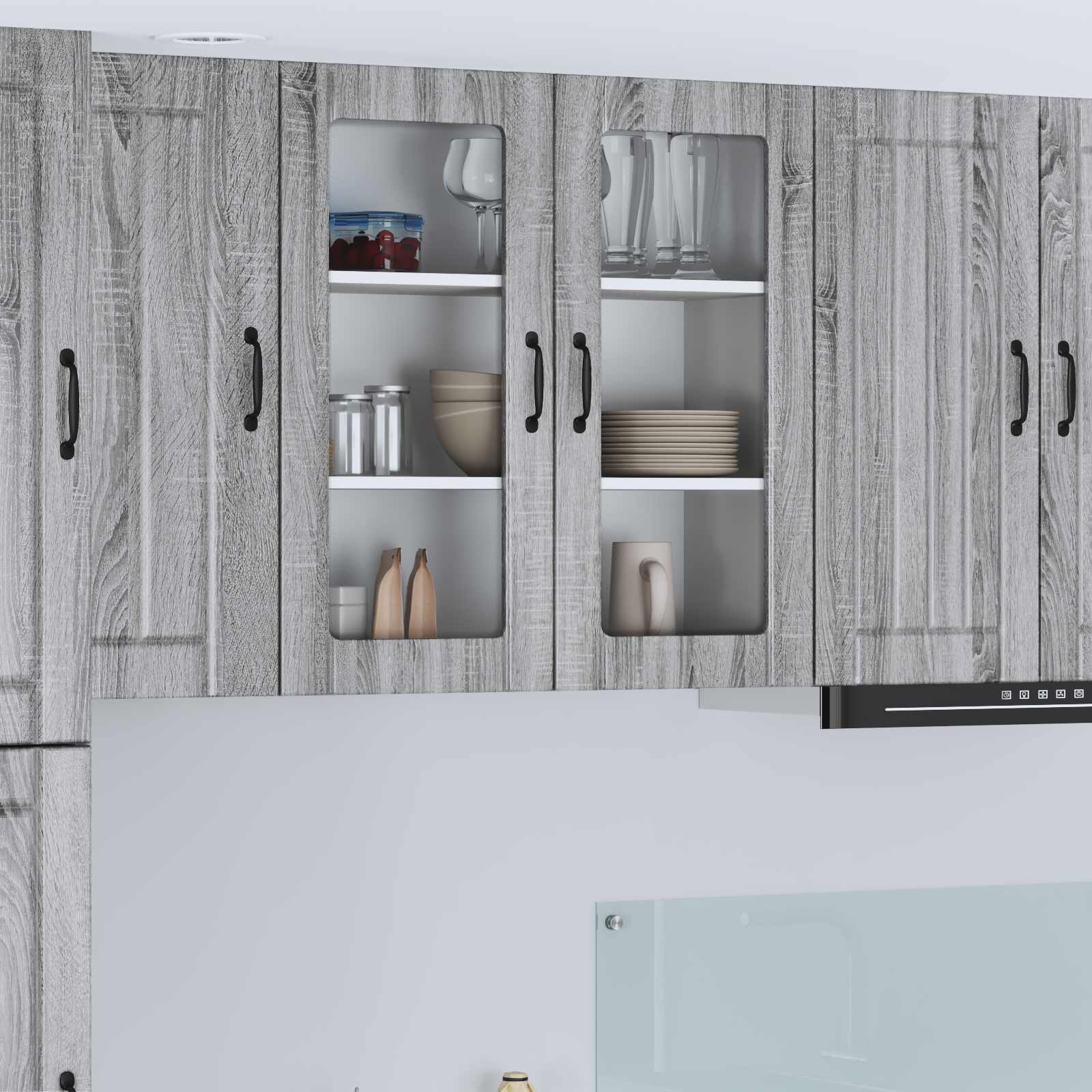 Væglågskab LUCCA Grå sonoma-eg 80 x 31 x 80 cm Konstrueret træ