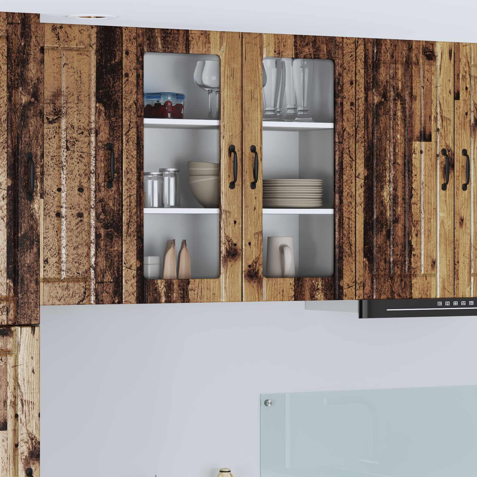 Væglågskab LUCCA Gammelt træ 80 x 31 x 80 cm Konstrueret træ