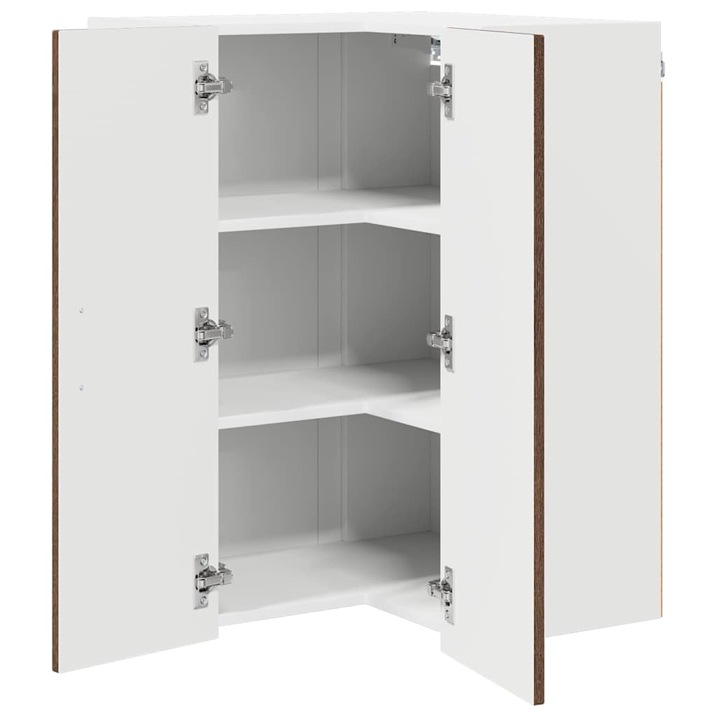 Væg hjørneskab LUCCA Brunt eg 57 x 57 x 80 cm Konstrueret træ