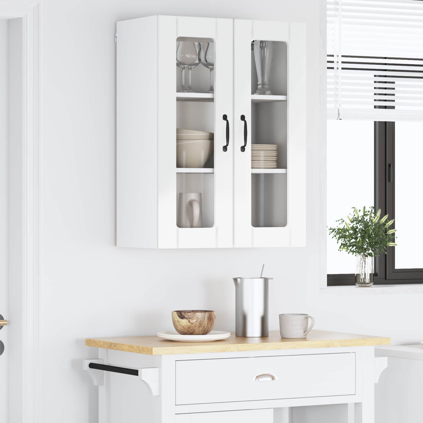 Væglågskab LUCCA Hvid højglans 60 x 31 x 80 cm Konstrueret træ