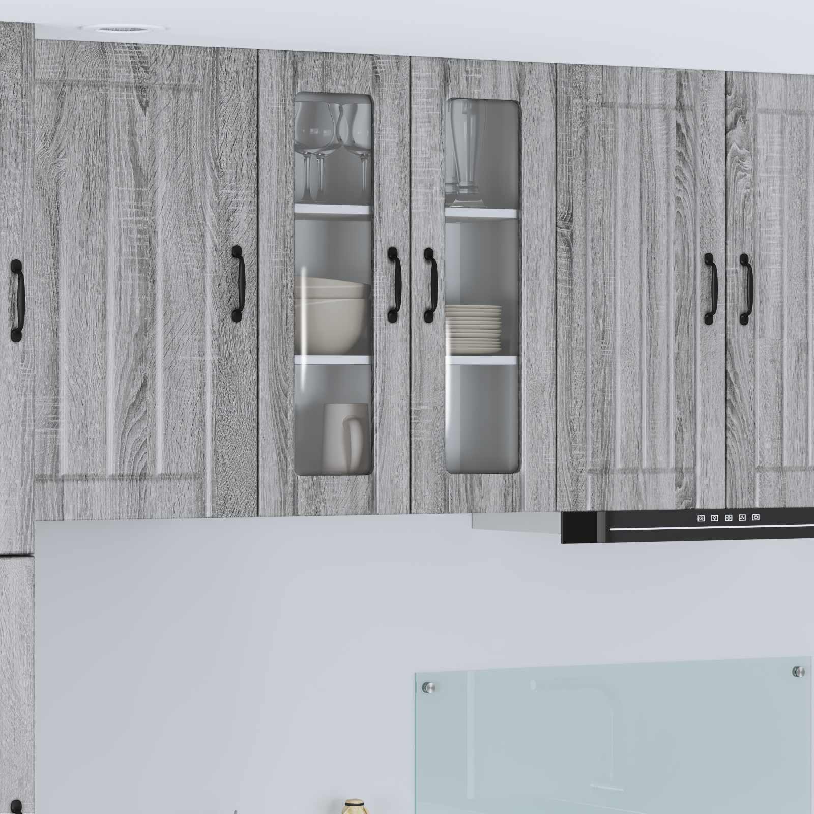 Væglågskab LUCCA Grå sonoma-eg 60 x 31 x 80 cm Konstrueret træ