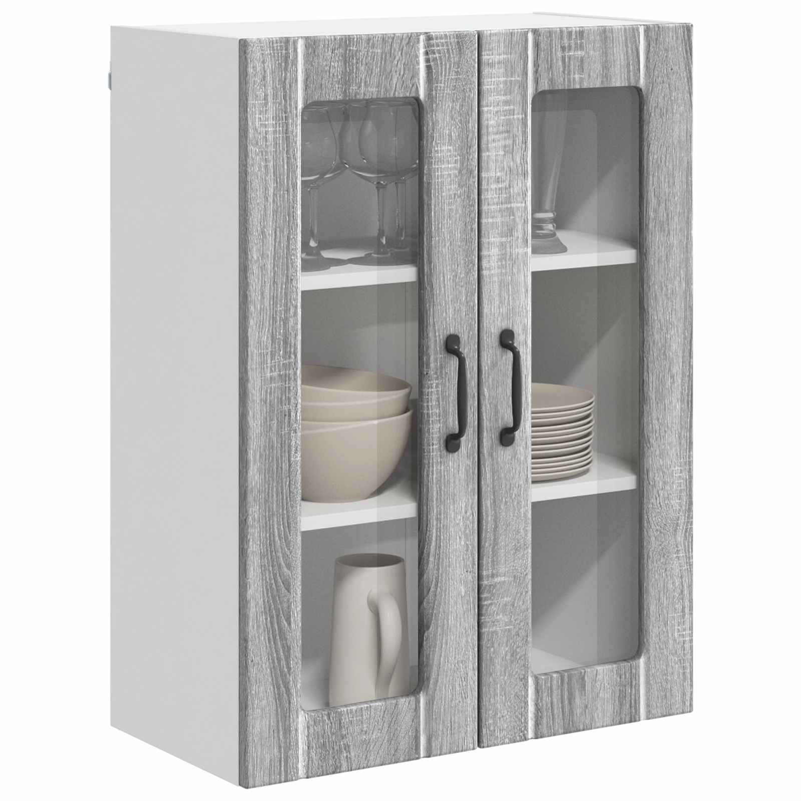 Væglågskab LUCCA Grå sonoma-eg 60 x 31 x 80 cm Konstrueret træ
