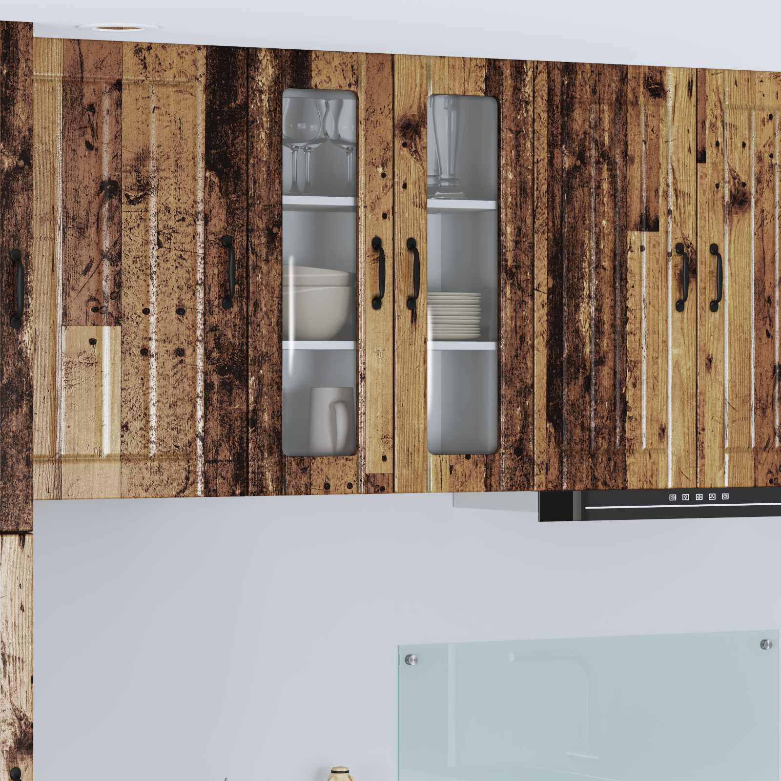 Væglågskab LUCCA Gammelt træ 60 x 31 x 80 cm Konstrueret træ
