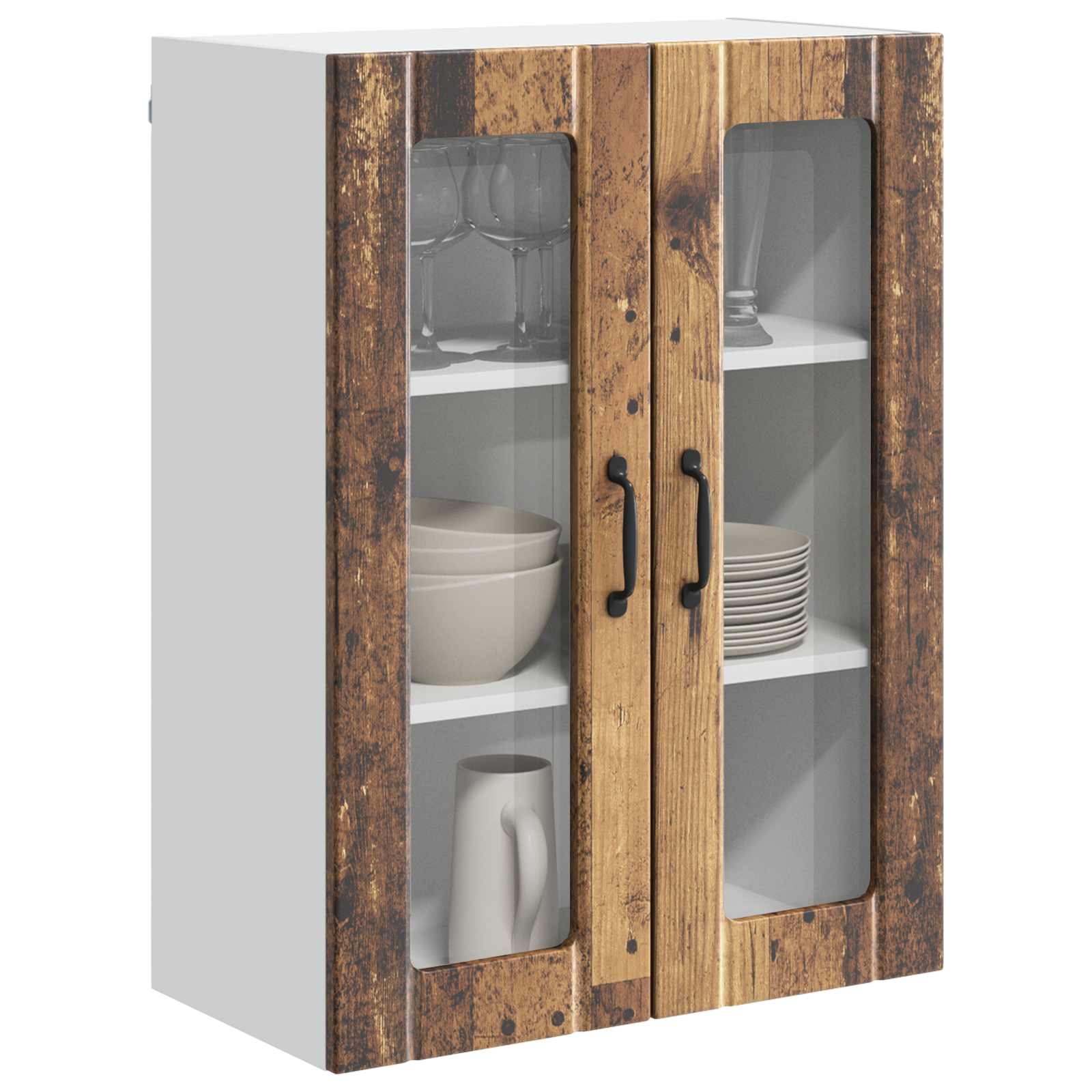 Væglågskab LUCCA Gammelt træ 60 x 31 x 80 cm Konstrueret træ