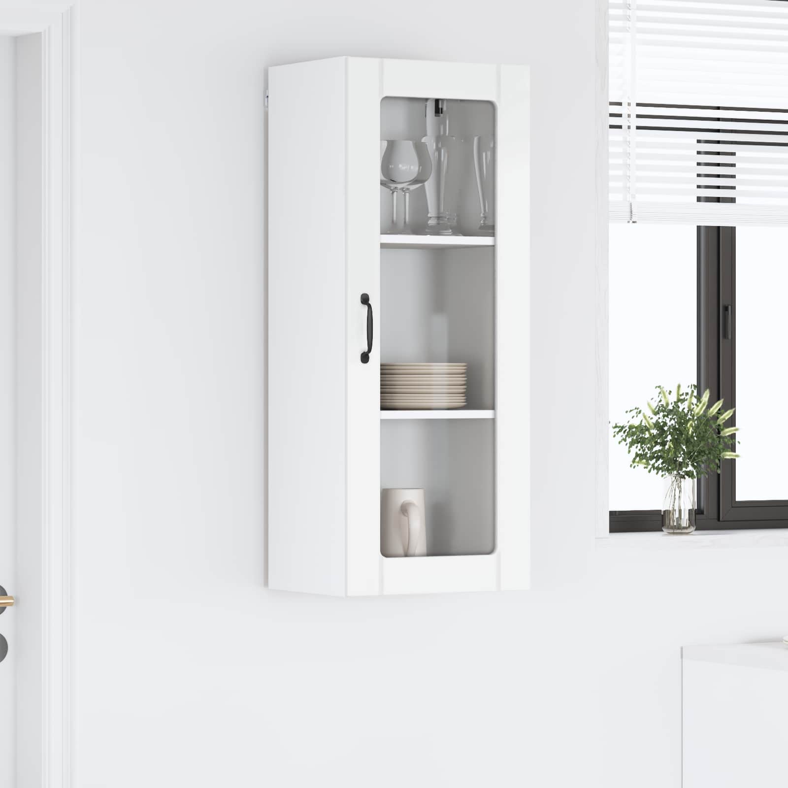 Væglågskab LUCCA Hvid højglans 40 x 31 x 100 cm Konstrueret træ