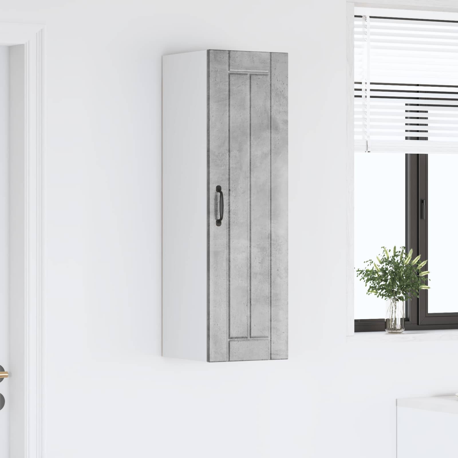 Vægskab LUCCA Betongrå 30 x 31 x 100 cm Konstrueret træ