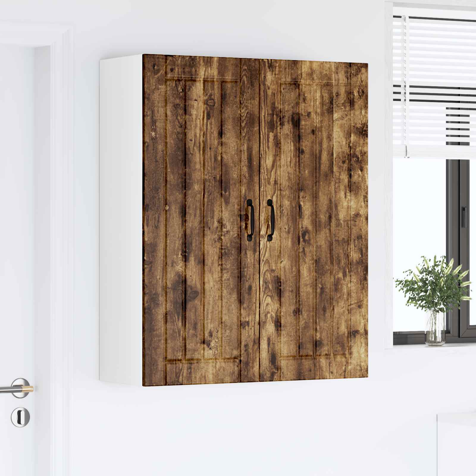 Vægskab LUCCA Røget eg 80 x 31 x 100 cm Konstrueret træ