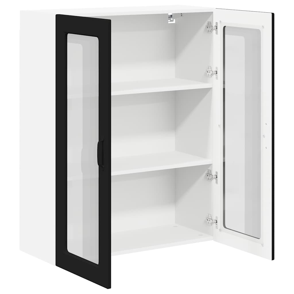 Vægskab til køkken Sort 80 x 31 x 100 cm Konstrueret træ