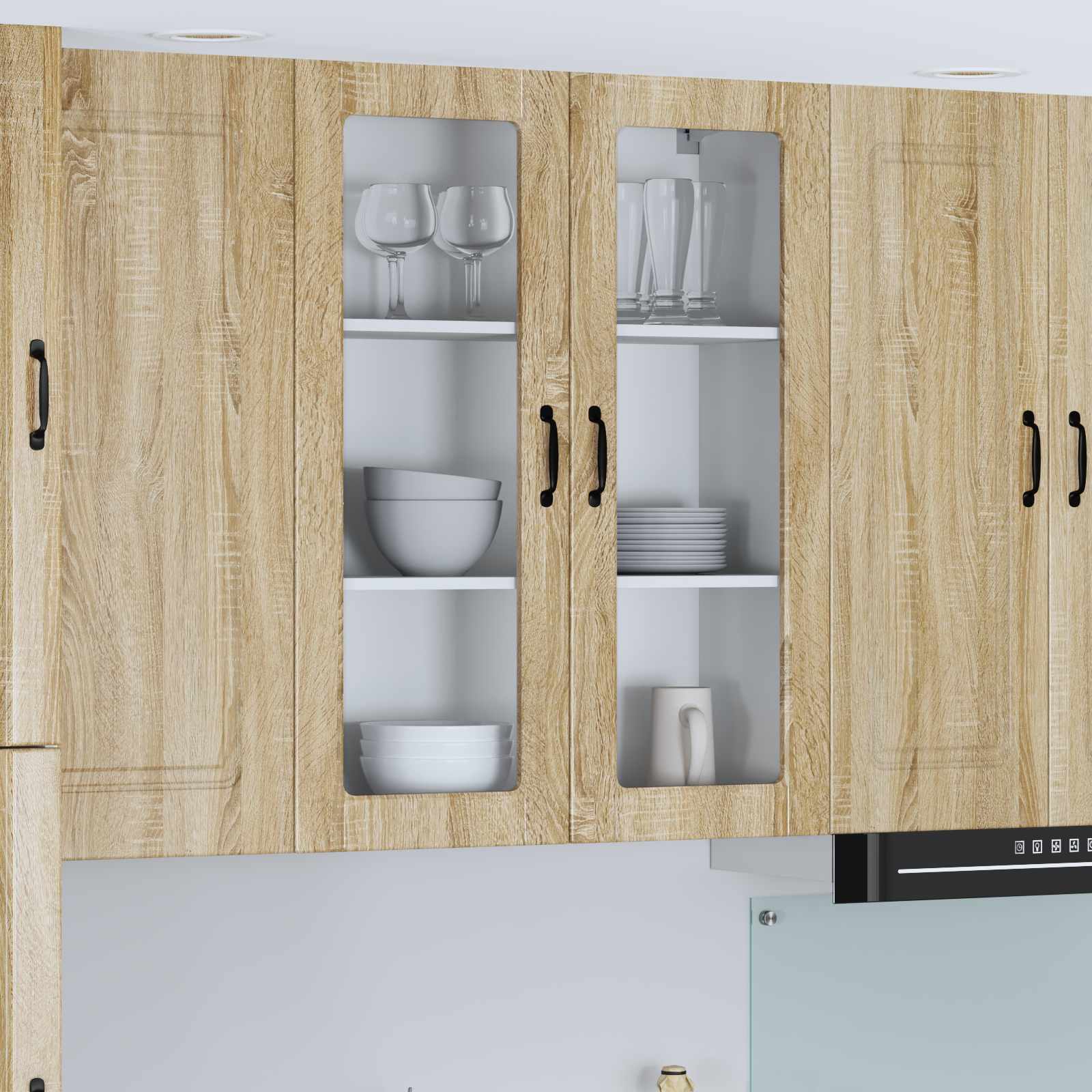 Væglågskab LUCCA Sonoma-eg 80 x 31 x 100 cm Konstrueret træ