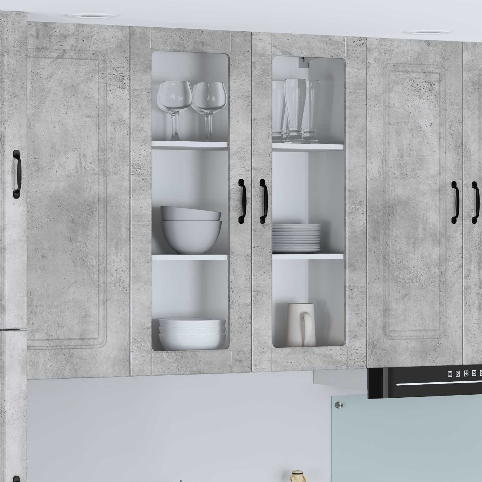 Væglågskab LUCCA Betongrå 80 x 31 x 100 cm Konstrueret træ