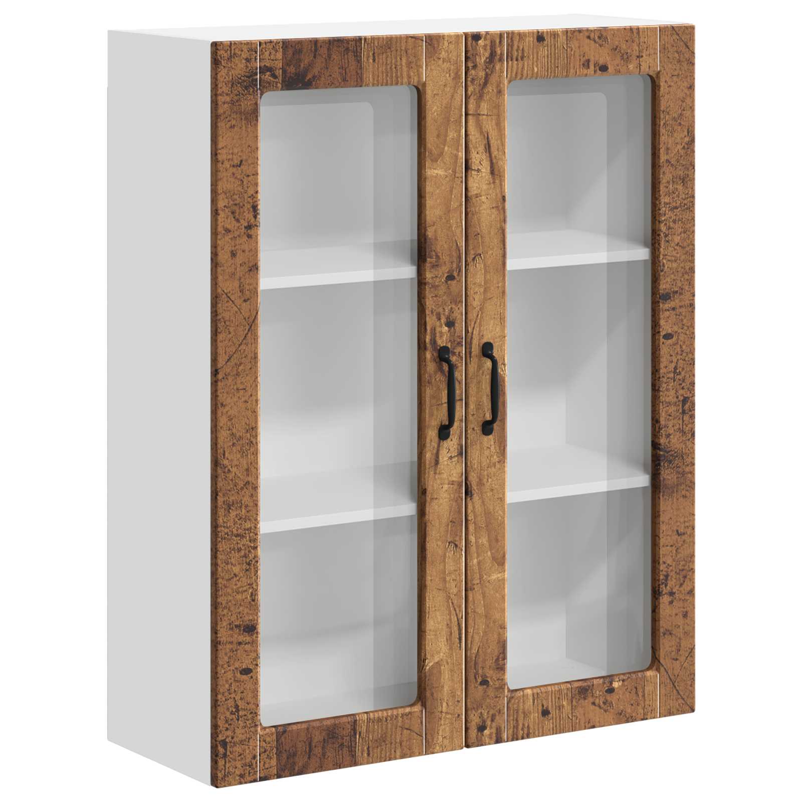 Væglågskab LUCCA Gammelt træ 80 x 31 x 100 cm Konstrueret træ