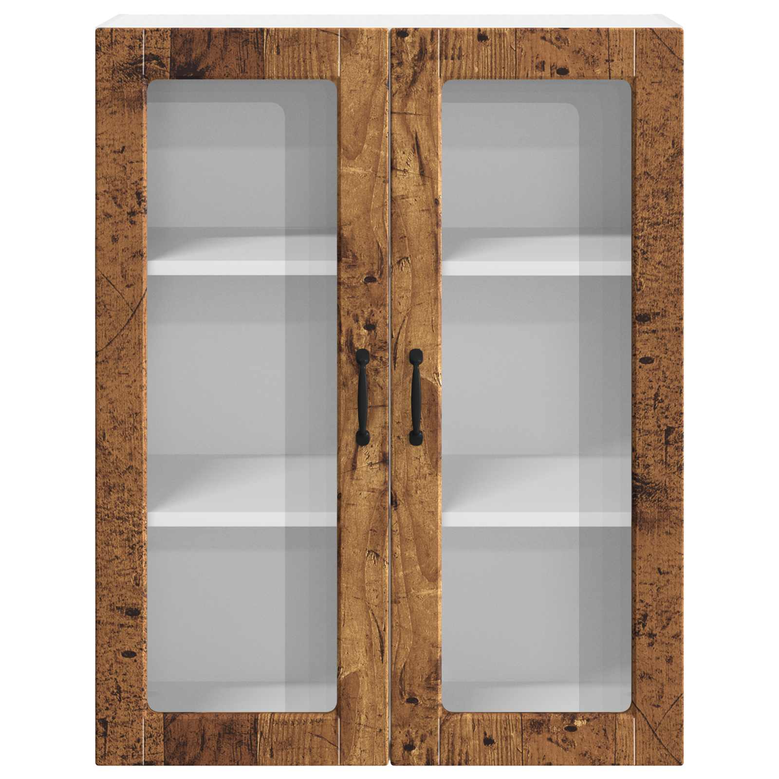 Væglågskab LUCCA Gammelt træ 80 x 31 x 100 cm Konstrueret træ